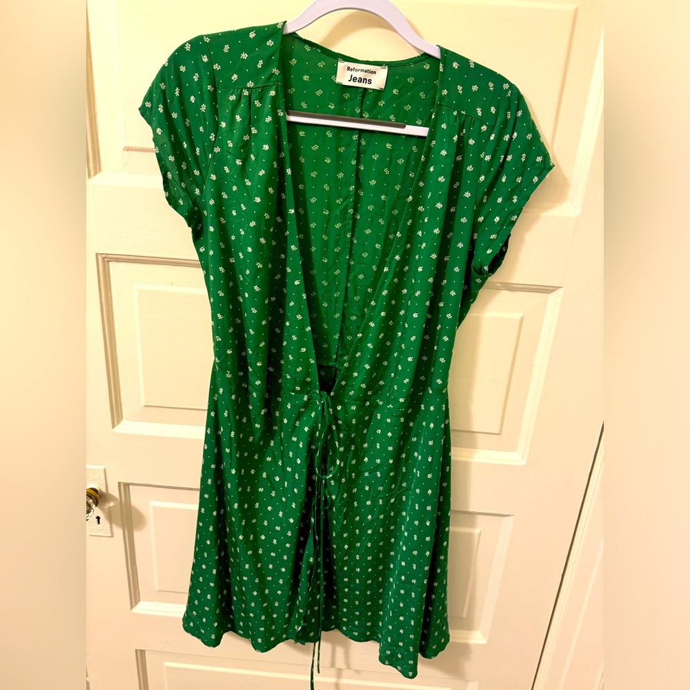 Green reformation dress
